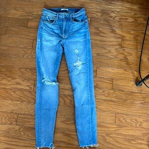 GRLFRND Kendall Distressed High Rise Skinny Jeans Size 25 In say you will